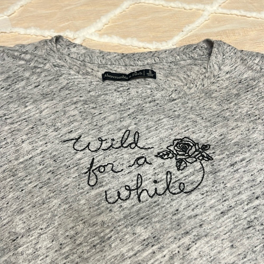 Abercrombie & Fitch “Wild for a While” Vintage Embroidered Tee | Size Small